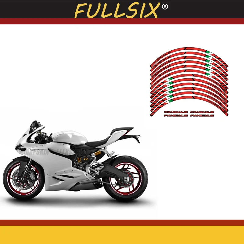 Motorcycle Parts Thick Edge Outer Rim Sticker Stripe Wheel Decals For DUCATI PAN