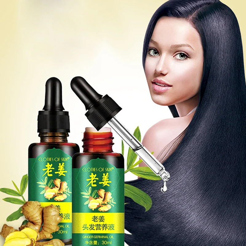 30ml Anti Hair Loss Liquid Ginger Hair Growth Serum Essence for Women and Men Damaged Hair Repair Growing Faster Repair UZ85