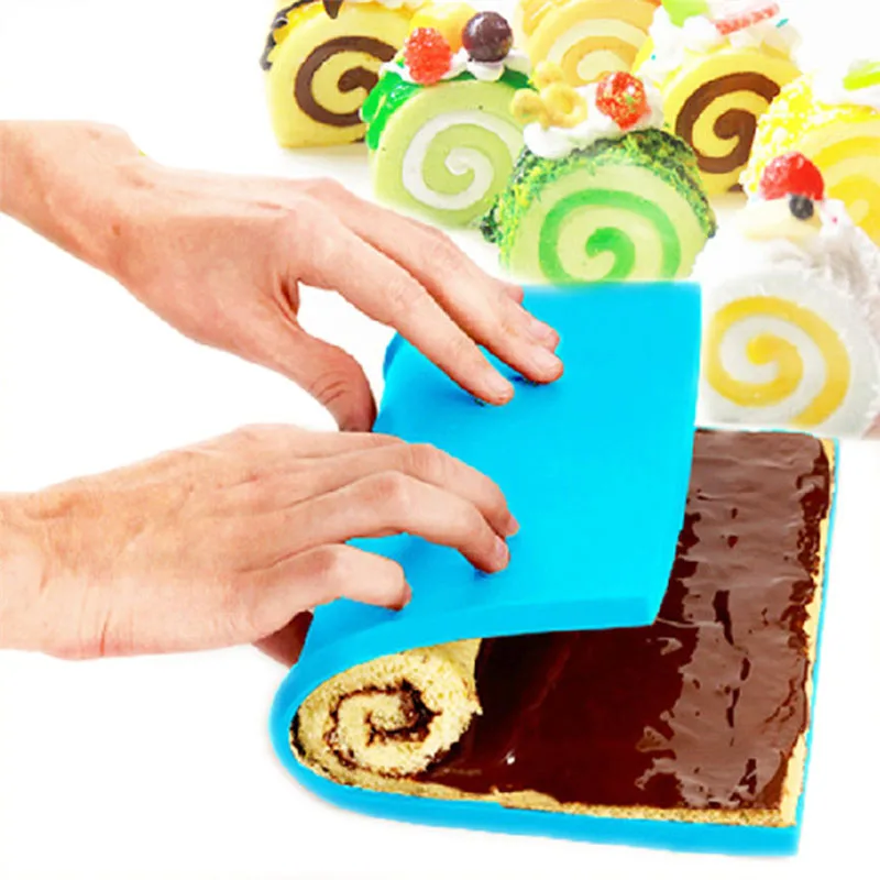 Silicone Cake Roll Mold Baking Mold Swiss Mat West Point Baking Pan Plate Rectangular Kneading For