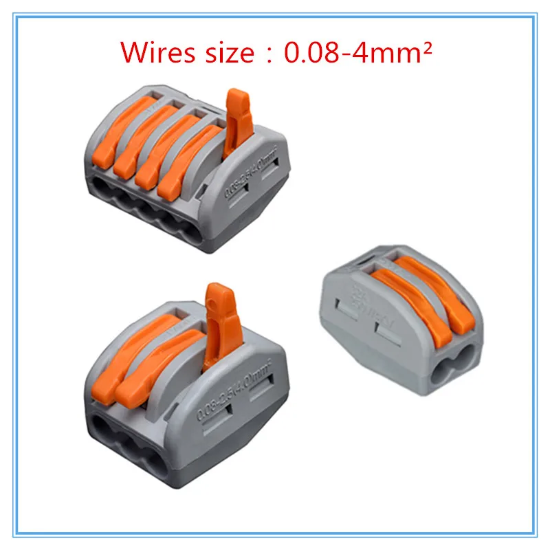 10 шт. Мини Быстрый провода разъемы, универсальный компактный соединитель проводки, нажимной клеммный блок