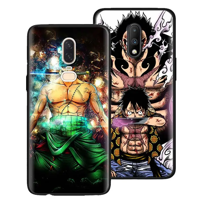 Аниме one piece Зоро Луффи чехол для телефона Oneplus 7 7Pro 6 6T Pro черный силиконовый мягкий