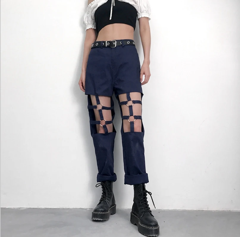 

Women's cargo pants Women Casual Joggers Black High Waist Loose Female Trousers Korean Style Ladies Pants Capri
