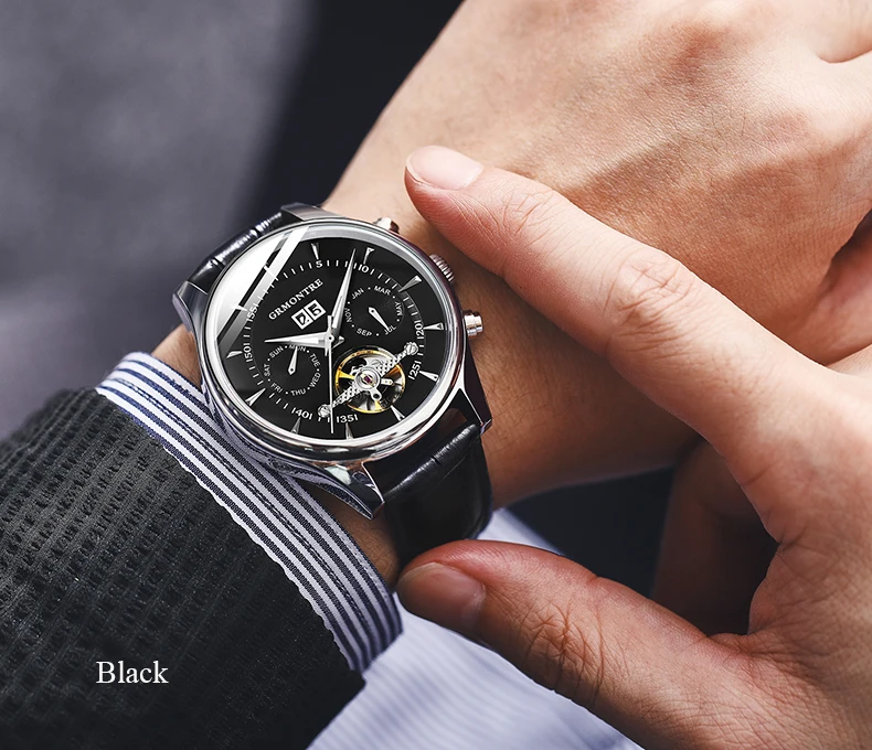 44 мм высококачественные часы мужские GRMONTRE автоматические для мужчин