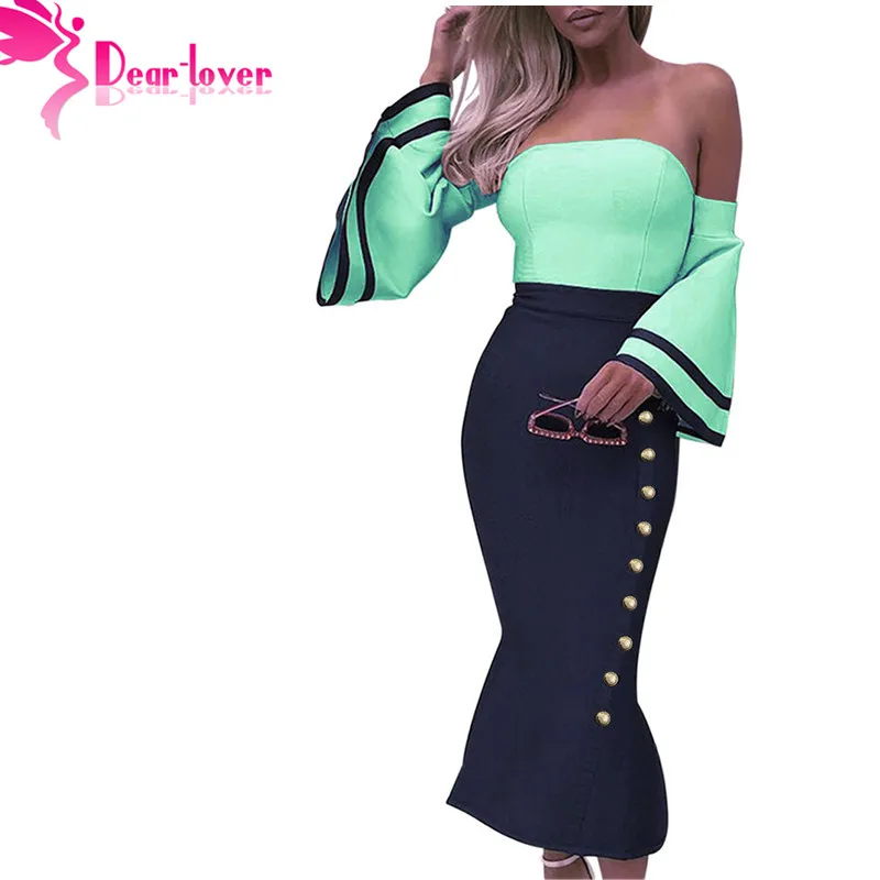 Sky-Blue-Flare-Sleeve-Button-Bodycon-Cocktail-Party-Dress-LC610999-4-31305