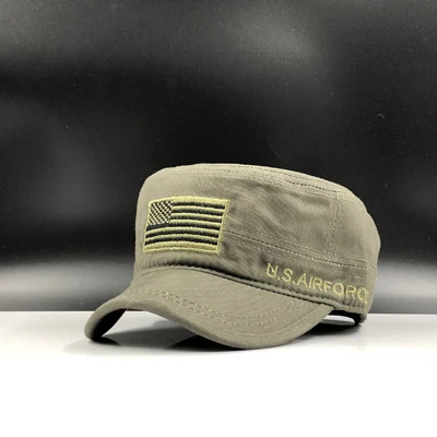 Flat Army Green Новинка, мужские военные кепки ВВС, мужские кепки с пятиконечной звездой камуфляжной расцветки Ee. Uu. U S военно-воздушные силы армии военные шапки шляпа - Цвет: Flat Army Green