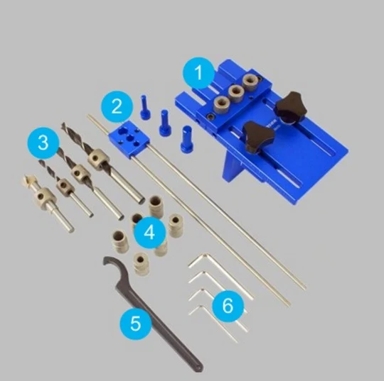 Деревообрабатывающий инструмент, DIY деревообрабатывающие столярные изделия высокой точности дюбель джиг комплект, 3 в 1 сверлильный локатор, 08450A сверлильный направляющий комплект