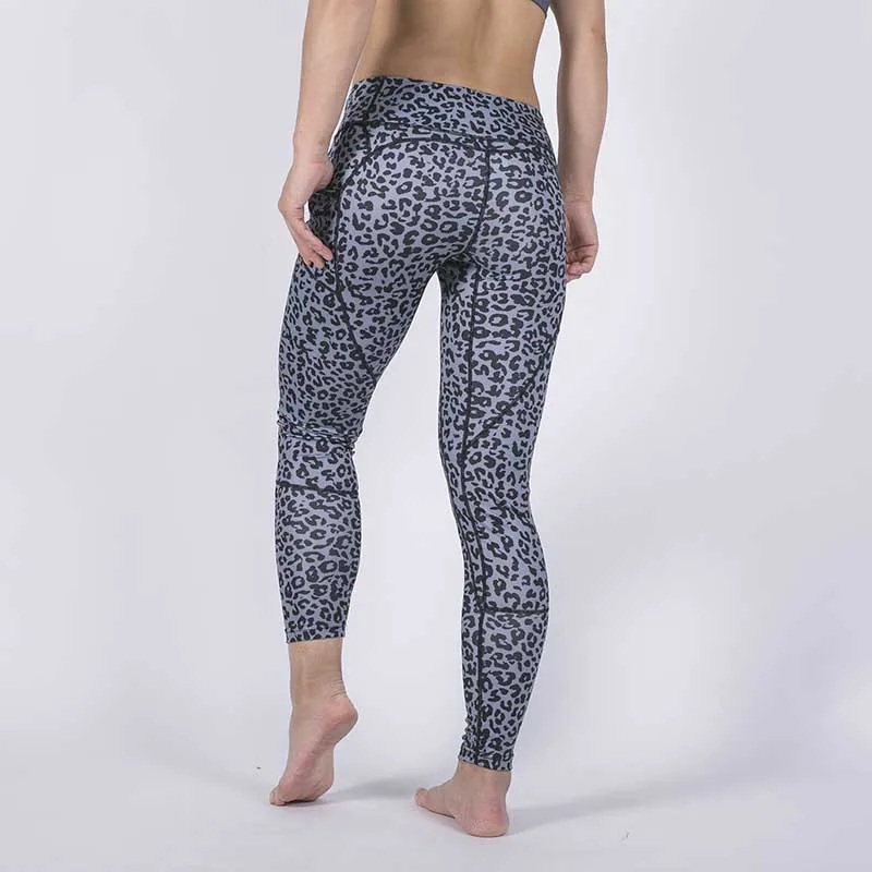 

Women's Leopard Printing Leggings High Waist Patchwork Sweatpants Female Elastic Fitness Leggings With Pocket Fitness Jeggings