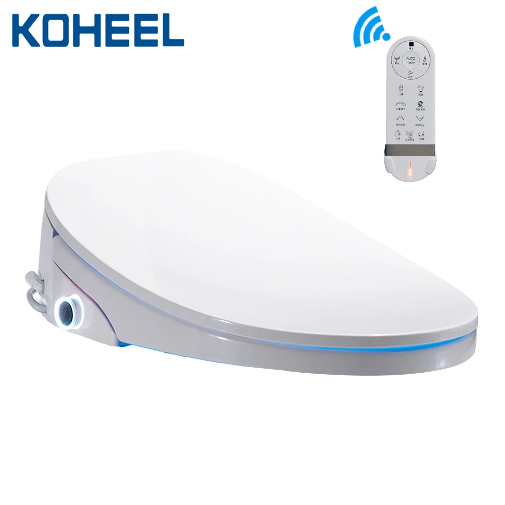 

KOHEEL LED Square Stainless Steel Nozzle Smart Toilet Seat Intelligent Toilet Seat Automatic Clean Electric Remote Toilet