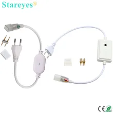 Цельнокроеное платье 220V штепсельная вилка европейского стандарта Мощность контроллер питания освещения трансформатор для SMD 3014 5050 2835 5630 RGB один цвет Светодиодные ленты