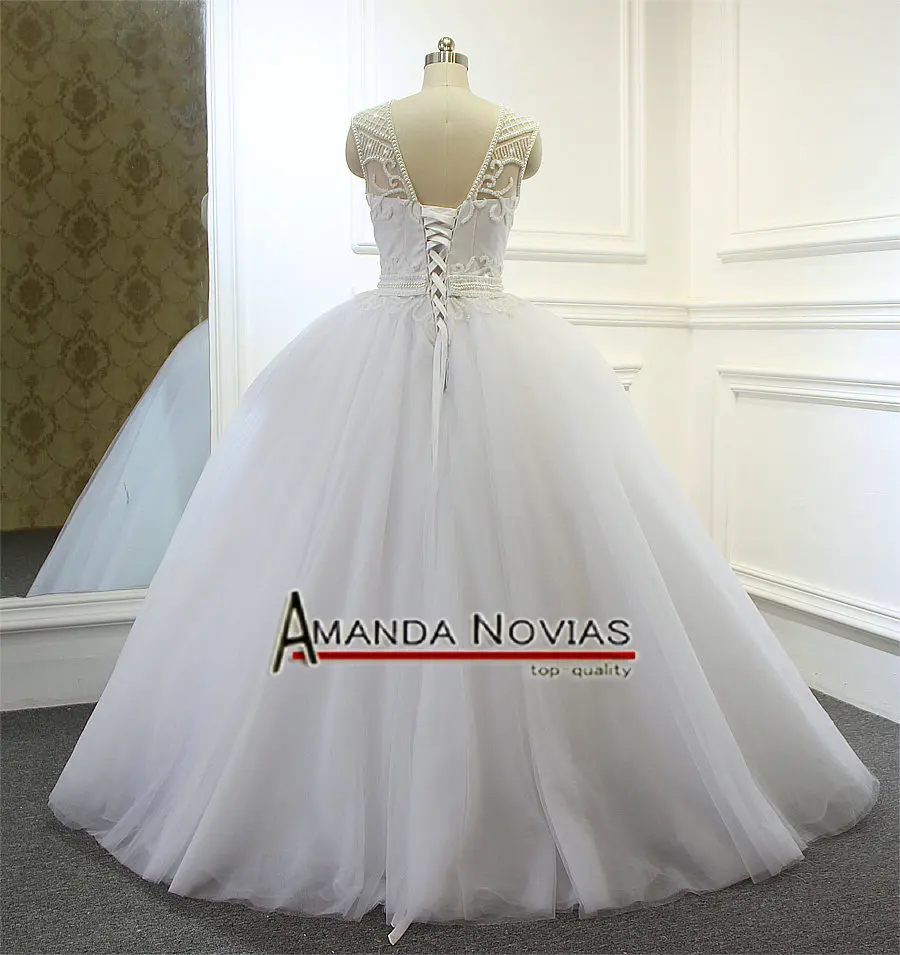 Hot Promo Special Full Beading Ball Gown Wedding Dress No Train