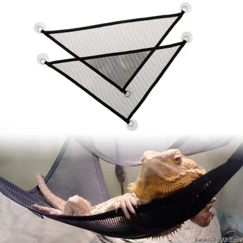 

2 Pcs/Set Pet Hammock Mesh Sleeping Bed Play Toys Swing Oxford Fabric For Reptile Snake Lizard Climb Products With Suction Cup