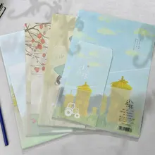 Маленький лес 24 с буквами на листе бумага+ 12 шт. конверты светящаяся буква pad набор бумаги для письма Товары для офиса и школы