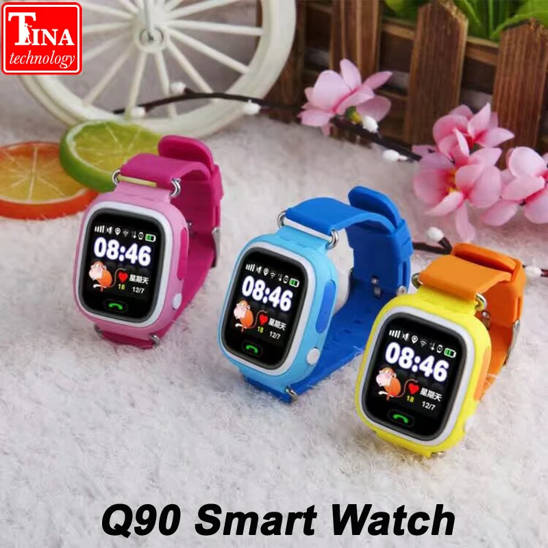 

GPS Q90 Smartwatch Touch Screen WIFI Positioning Children Smart Wrist Watch Locator PK Q50 Q60 Q80 for Kid Safe Anti-Lost