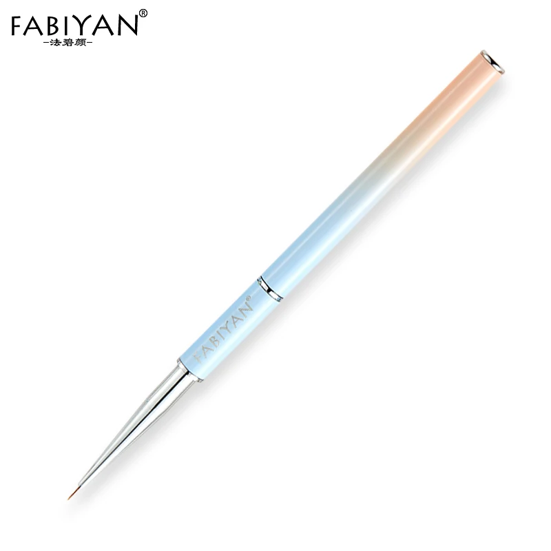 Кисть для дизайна ногтей Плоская Круглая французская строитель синяя градиентная ручка УФ гель лак для рисования дизайн карандаш для маникюра, инструменты
