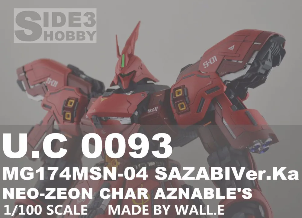 Сторона 3 переоборудование набор переоборудования GK для MG 1/100 MSN-04 Sazabi Ver. Ka Gundam модель мобильного костюма Детские игрушки