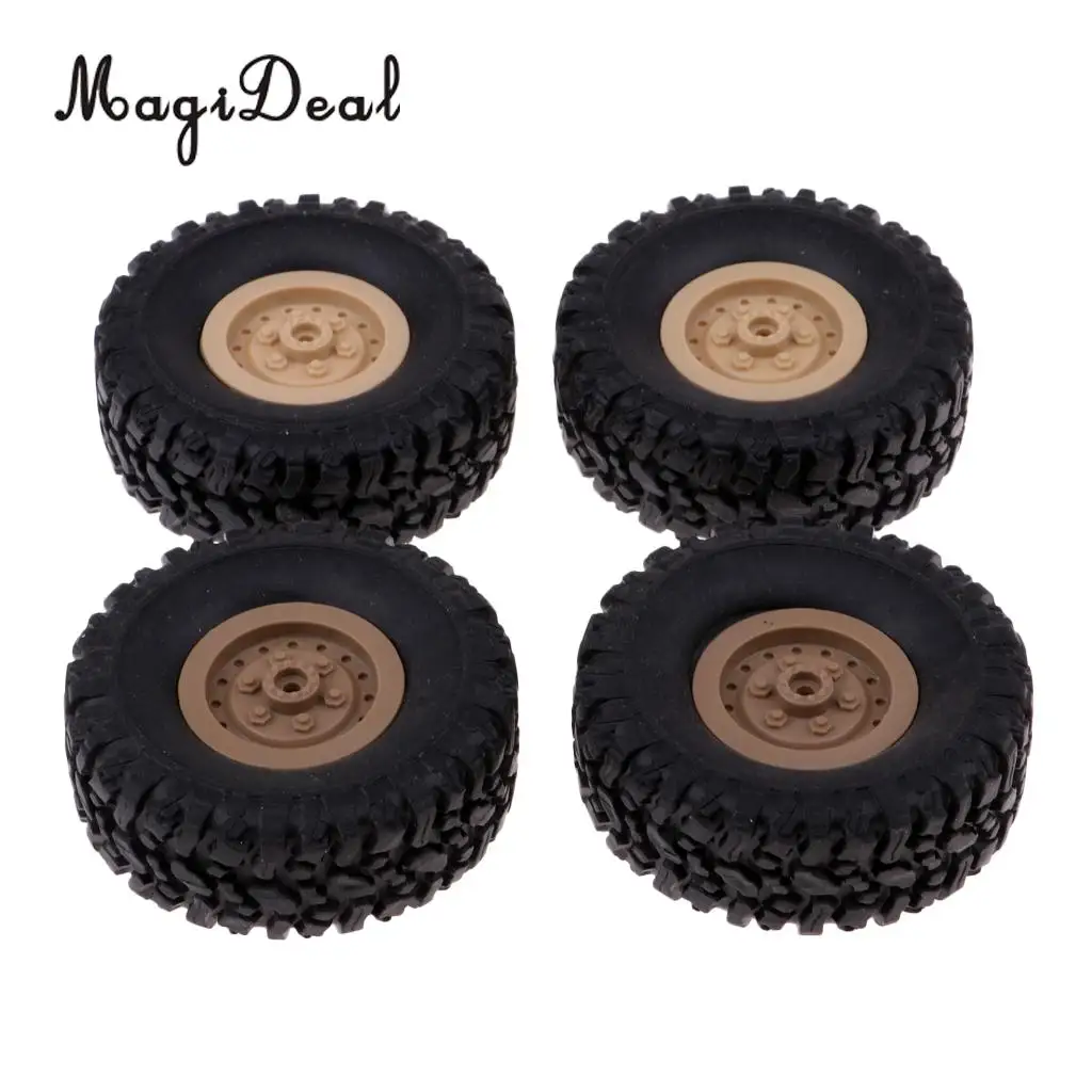 Set/4pcs Wheel Rim Tires for RC 1:16 Crawler Car WPL B-1/B-24/C-14/C-24/B-16 Truck Model Parts