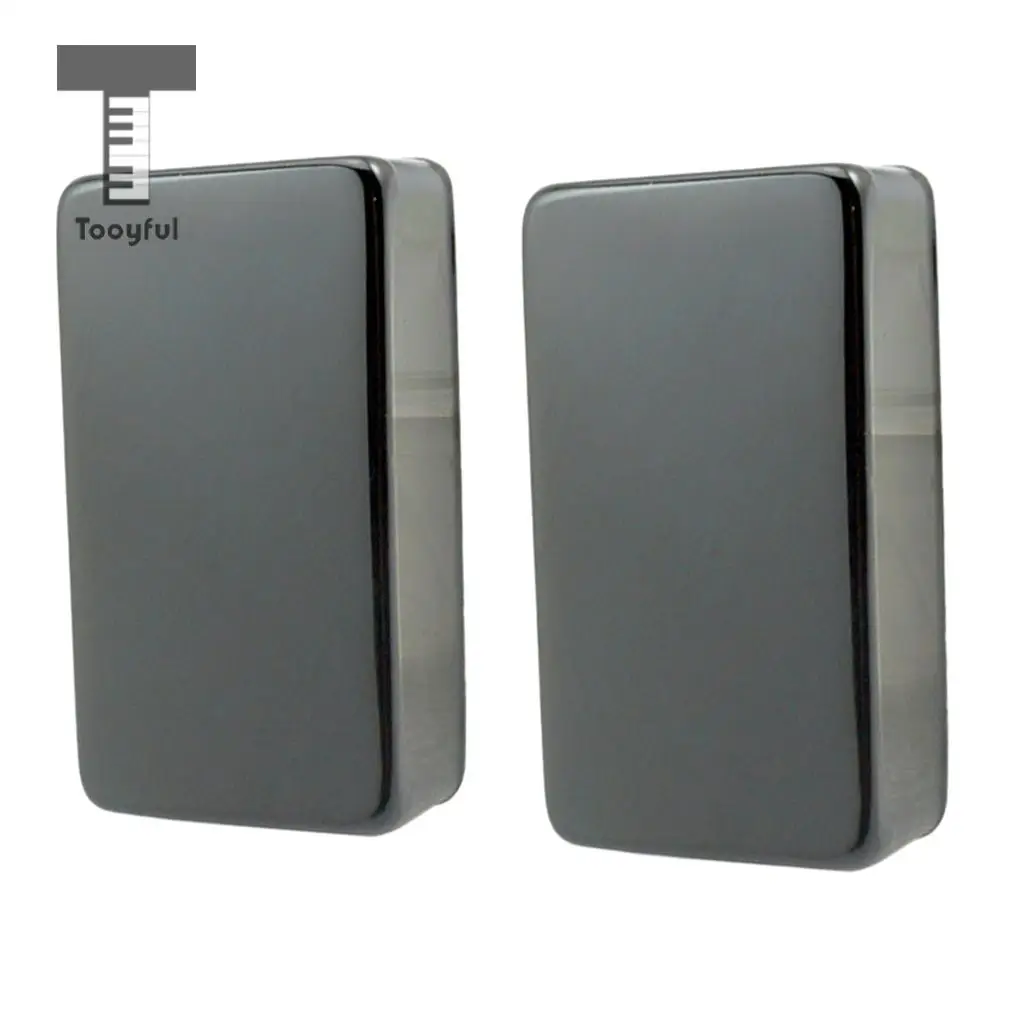 Tooyful 2 Pcs Sealed Closed Double Coil Humbucker Pickup Cover for Electric Guitar Parts