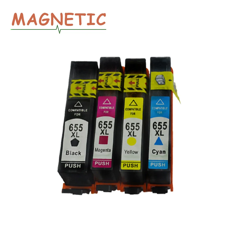 Принтер 4 шт. Магнитная совместимые картриджи для HP 655 XL deskjet 3525 5525 4615 4625 4525 6520 6525 6625