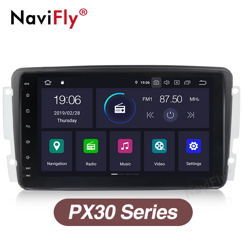 Best NaviFly 8" IPS+DSP Android 9.0 Car multimedia player radio audio For Mercedes Benz W203 W208 W209 W210 W463 Vito Viano W163 0