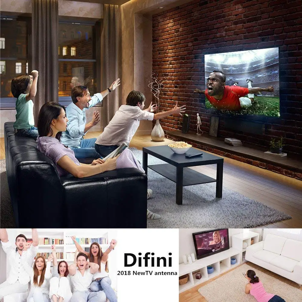 Внутренняя телевизионная антенна цифровая HD ТВ усиленные антенны Freeview 4 K 1080 P VHF UHF