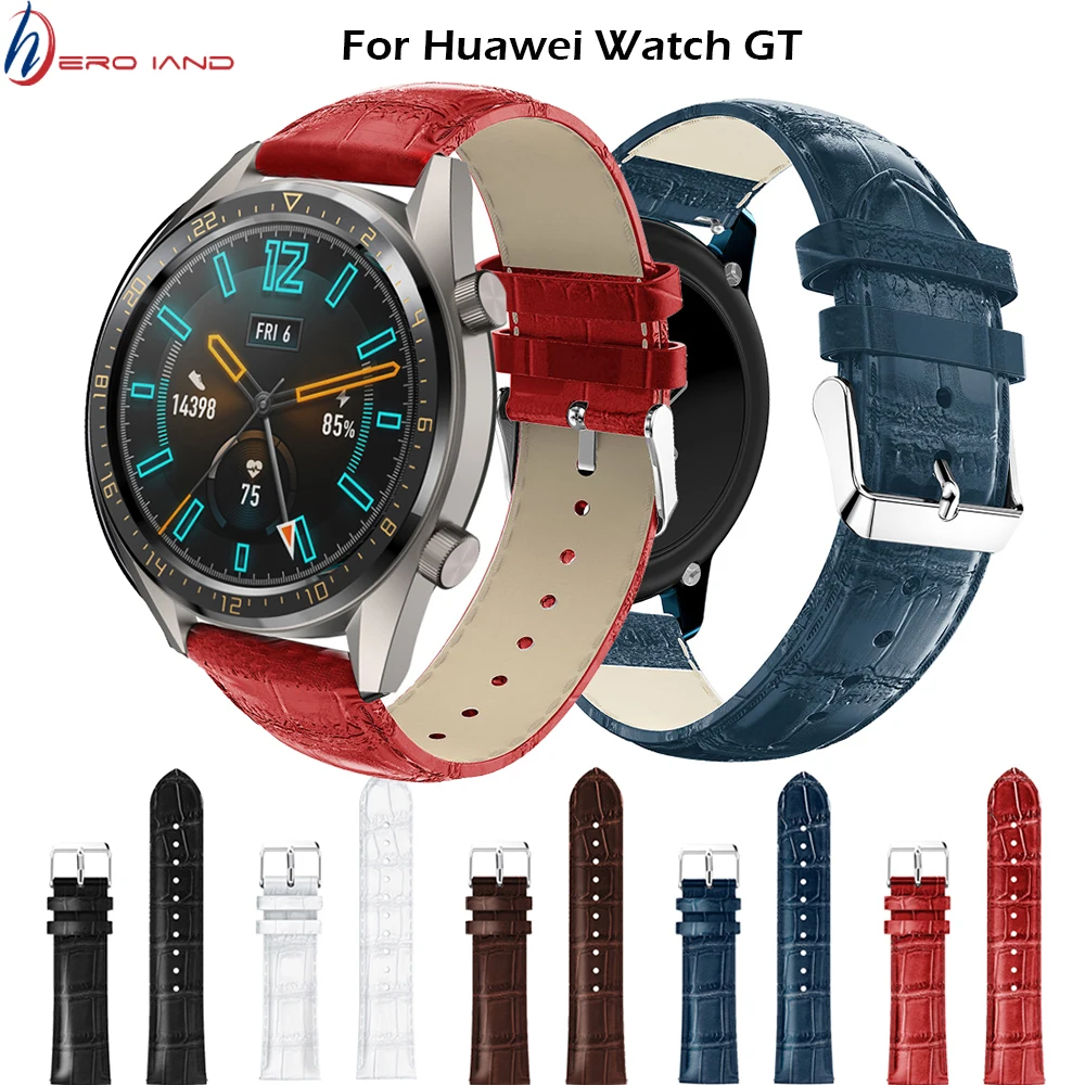 Ремешок для наручных часов Hero Iand сменный Браслет из крокодиловой кожи Huawei Watch GT