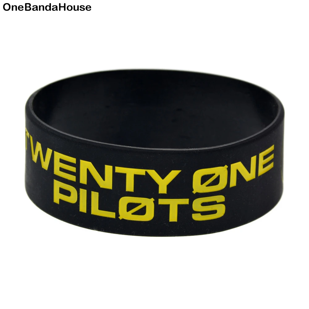 

1PC Black Twenty One Pilots Trench Silicone Wristband for Music Concert