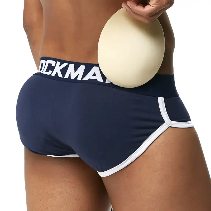 mens underwear briefs JOCKMAIL Brand Enhancing Mens Underwear Briefs Sexy Bulge Gay Penis pad Front + Back Magic buttocks Double Removable Push Up Cup best underwear for men