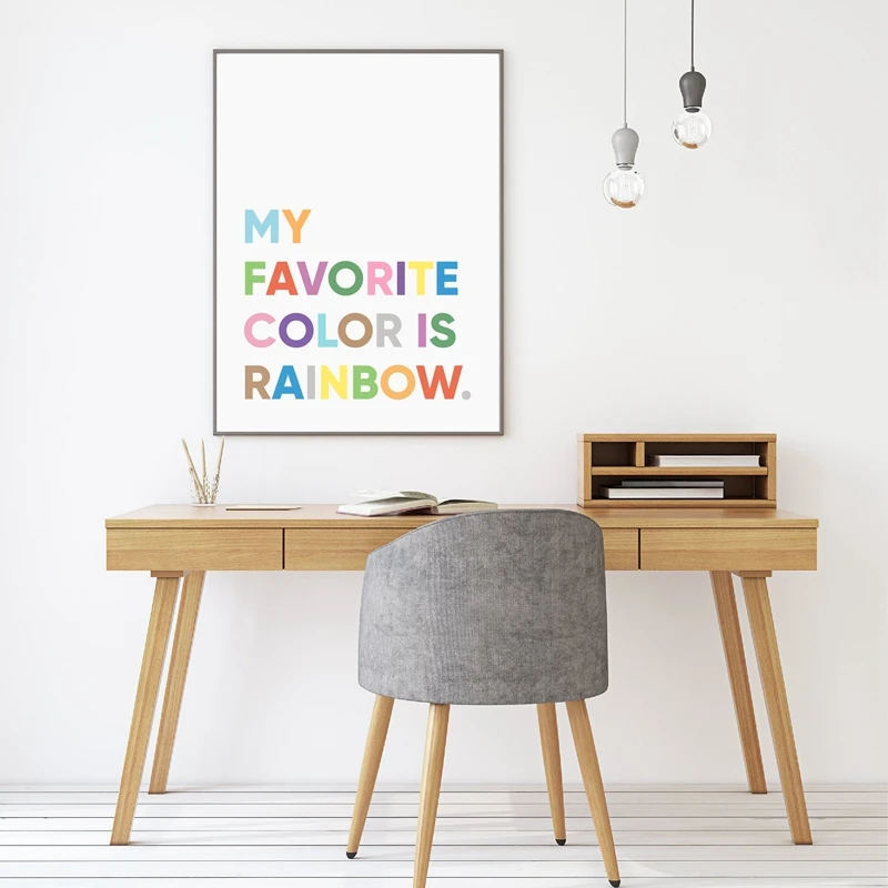 My Favorite Color Is Rainbow Canvas Prints
