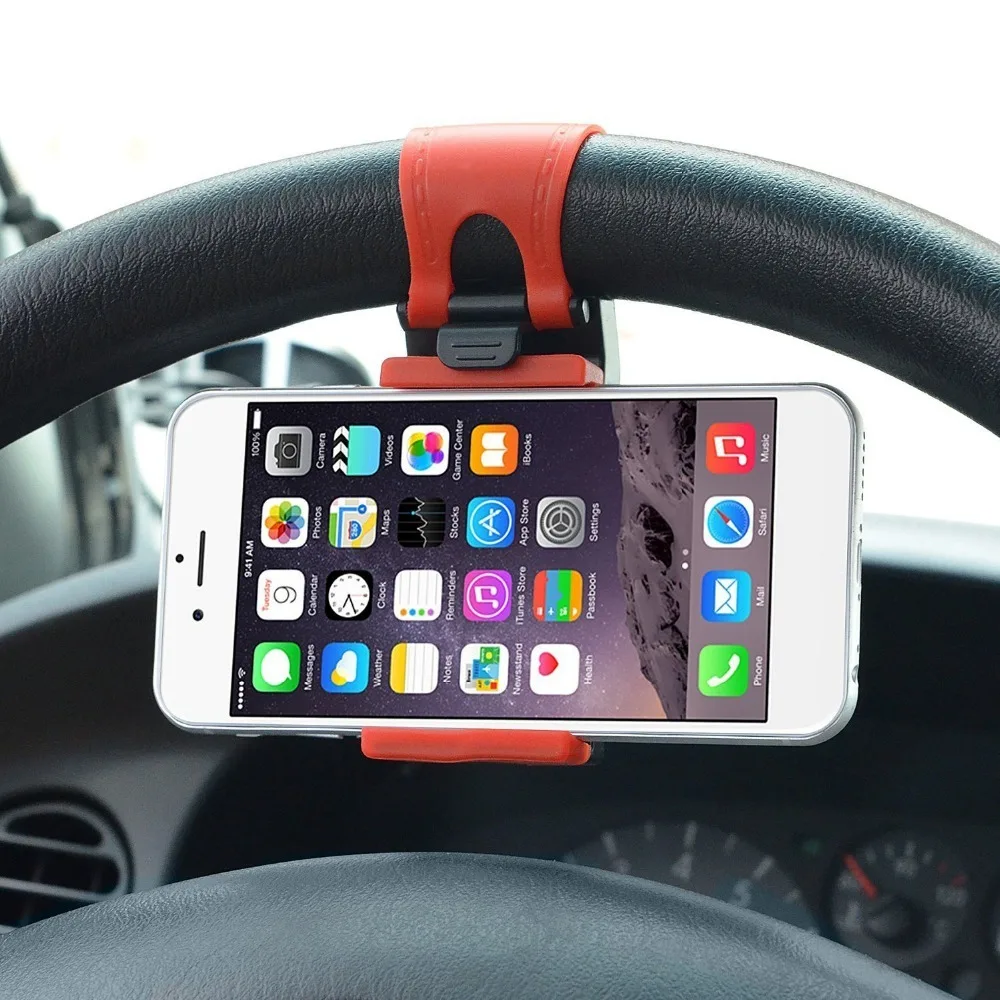 

Universal Car Holder Steering Wheel Bike Clip Mount Rubber Band Holder For iPhone For Samsung For Lenovo Mobile Phone Bracket