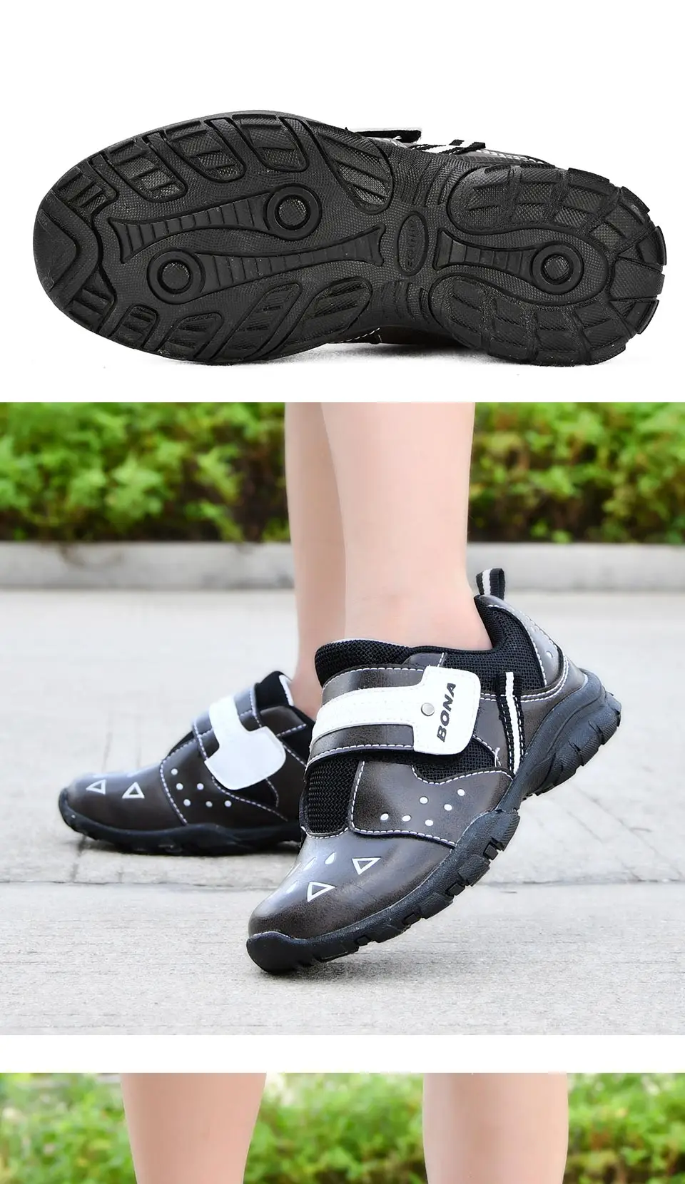Meninas de Lazer Bona Novo Estilo Moda Crianças Sapatilhas Malha Sintética Meninos Sapatos Casuais Sapatos Hook & Loop Rápido Frete Grátis 18 Cheap Tênis