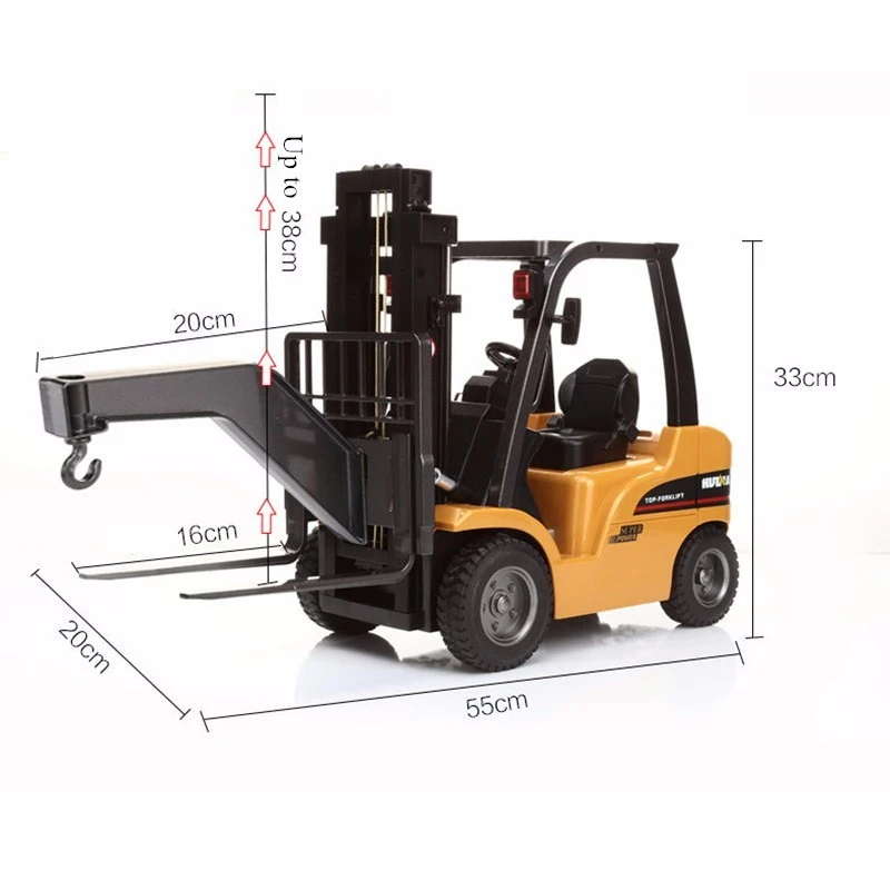 Новейший M-power вилочный погрузчик с дистанционным управлением, Радиоуправляемый грузовик, 1:10, 8 каналов, 50 см, большой Радиоуправляемый вилочный погрузчик, модель, литой металлический Радиоуправляемый грузовик, подарок для мальчика