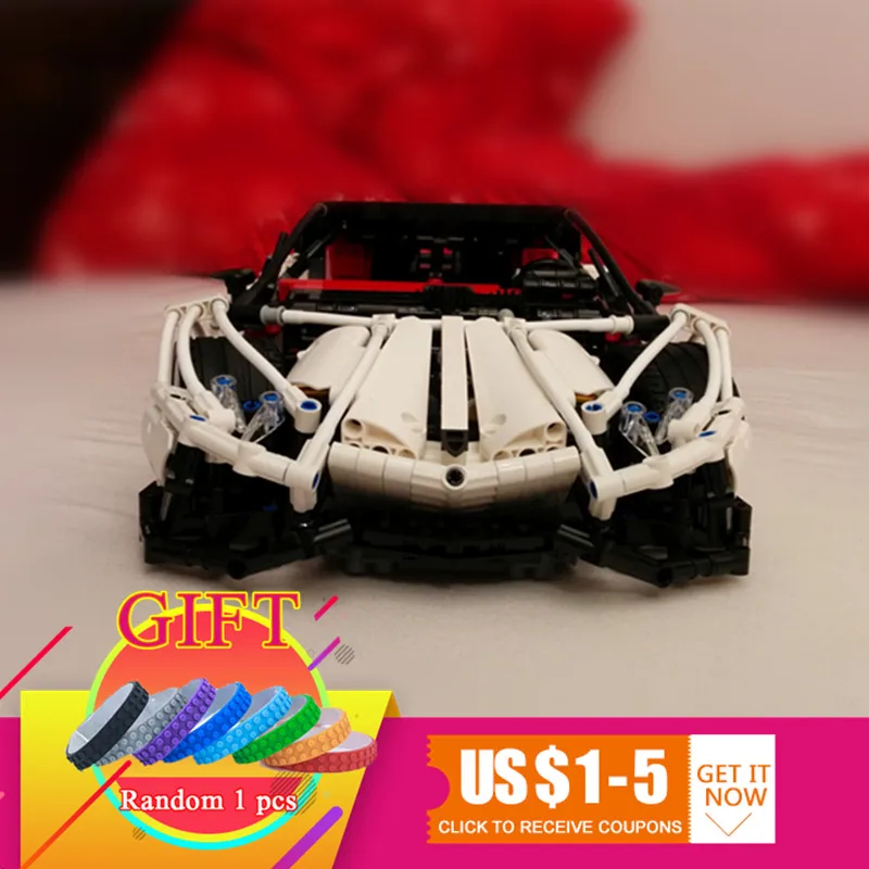 

23006 2838Pcs Genuine MOC Technic Series The Hatchback Type R Set Building Blocks Bricks Educational Toys Model Boy Gifts