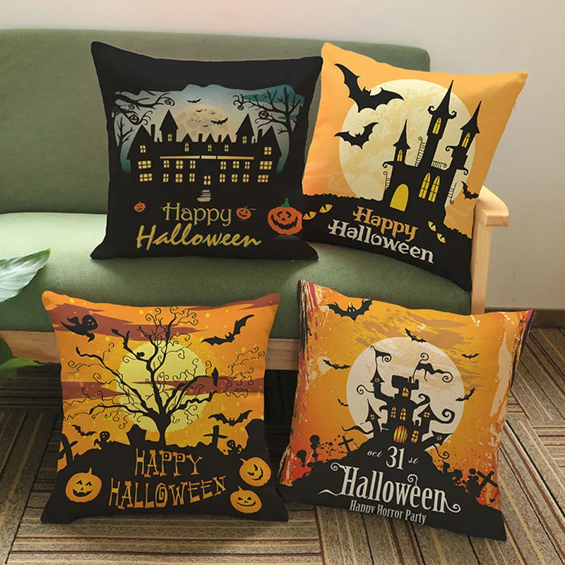 Halloween Decorative Throw Pillow Cover Sofa Chair Bed Cushion Cover