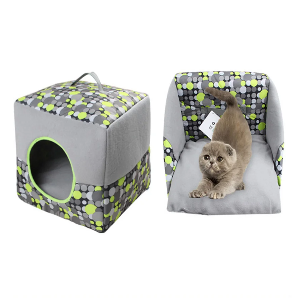 

Cloth Foldable Four Seasons Cat Dog Bed Pet Nest Sleeping Portable Detachable Mat Warm Non Slip Particles Washable House