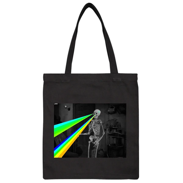 

Black Men Mutated Skeleton Skull Man Canvas Shoulder HandBag Tote Shopping Tote Crossbody Bag Day Bag Gifts