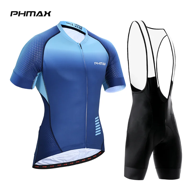 PHMAX Pro Набор Джерси для велоспорта, Майо, Ropa Ciclismo, одежда для гоночного велосипеда, Мужская одежда для горного велосипеда, комплект для велоспорта - Цвет: Bib Cycling Set