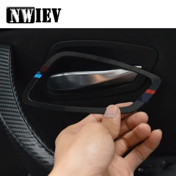 

NWIEV Car Styling 4pcs Interior Stickers For BMW E90 E91 E92 E93 M BMW 3 Series Sports Door Handle Trim Frame Covers Accessories