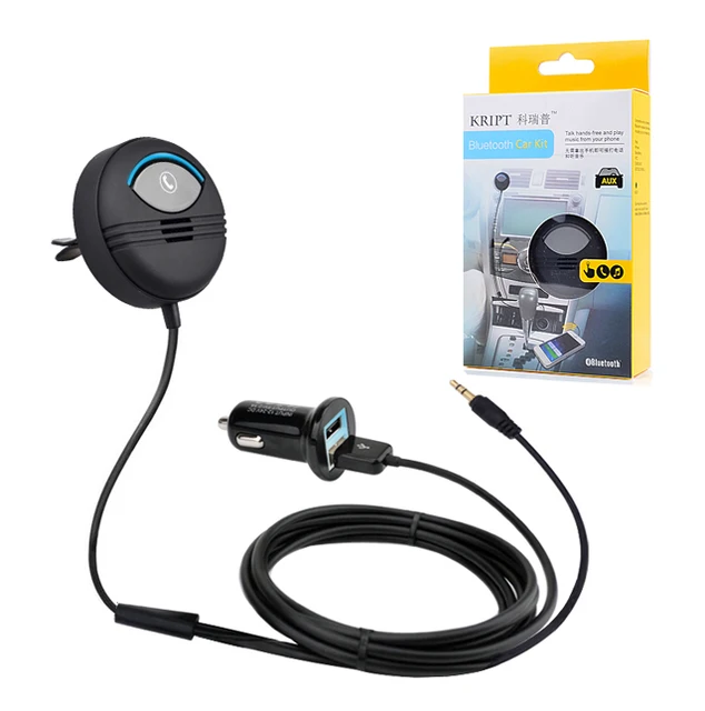 Noise Cancelling AUX Handsfree Bluetooth Car Kit Built in Isolated IC