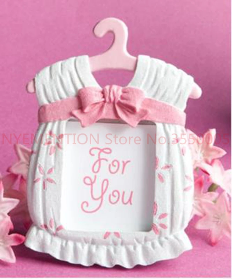 

Cute Baby Themed Picture Frame Pink Clothes Photo Frames Baby Shower Favors and Gift+20pcs/LOT