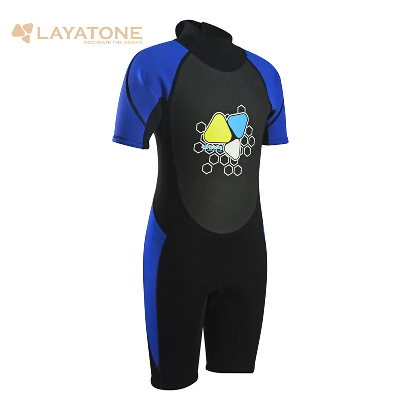 LayaTone 2 мм короткий неопреновый гидрокостюм для детей, купальный костюм для всего тела, костюм для дайвинга, детский купальник для плавания, серфинга, дайвинга, короткие штаны