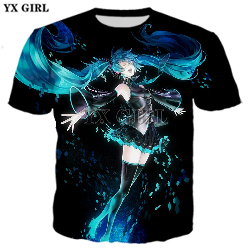 

PLstar Cosmos NEW Anime Vocaloid Hatsune Miku Cute 3D Print Japanese Famous Animation tee T shirt/Hoodie/Sweatshirt Unisex -3
