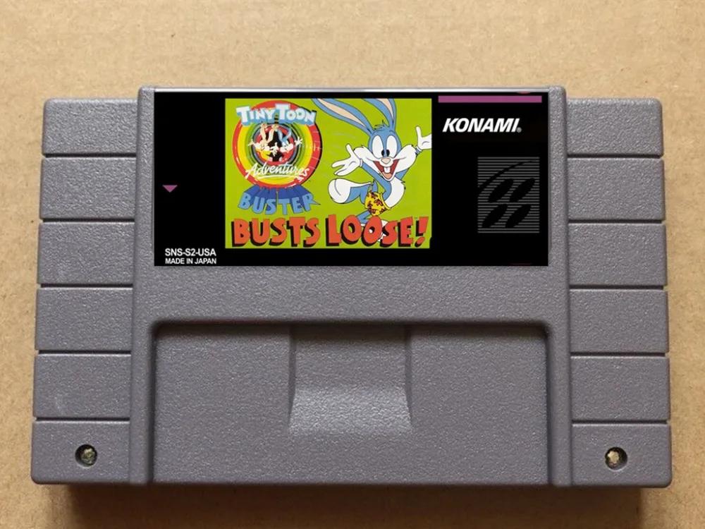 

Tiny Toon Adventures - Buster Busts Loose! USA -NTSC version 16 bit 46 pins video games !