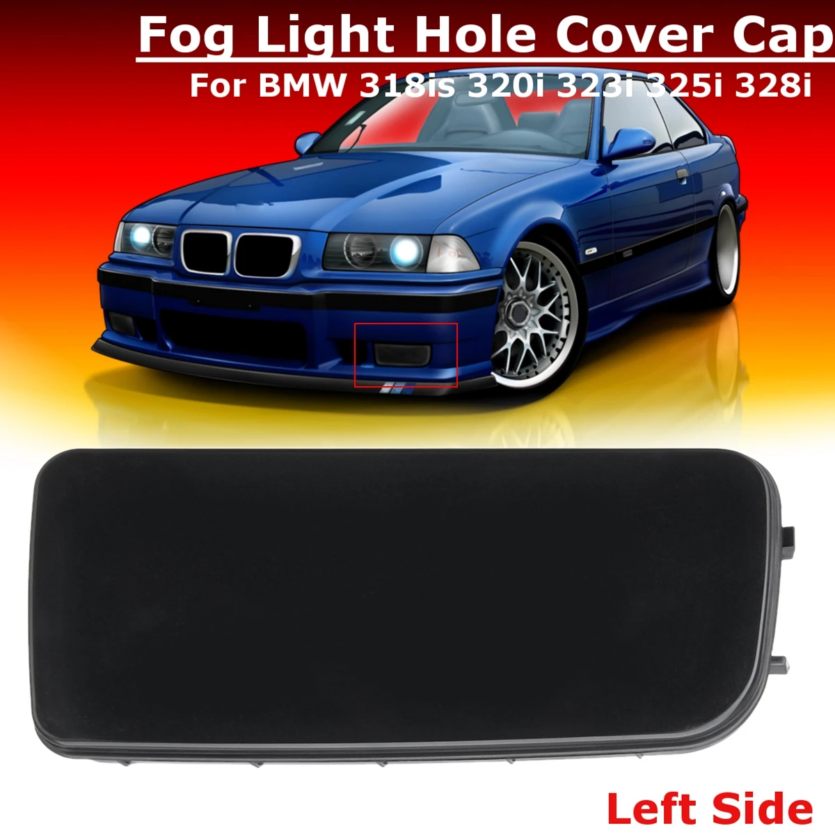 1Pc Left Fog Light Hole Mirror Cover Cap for BMW 3 Series E36 318is