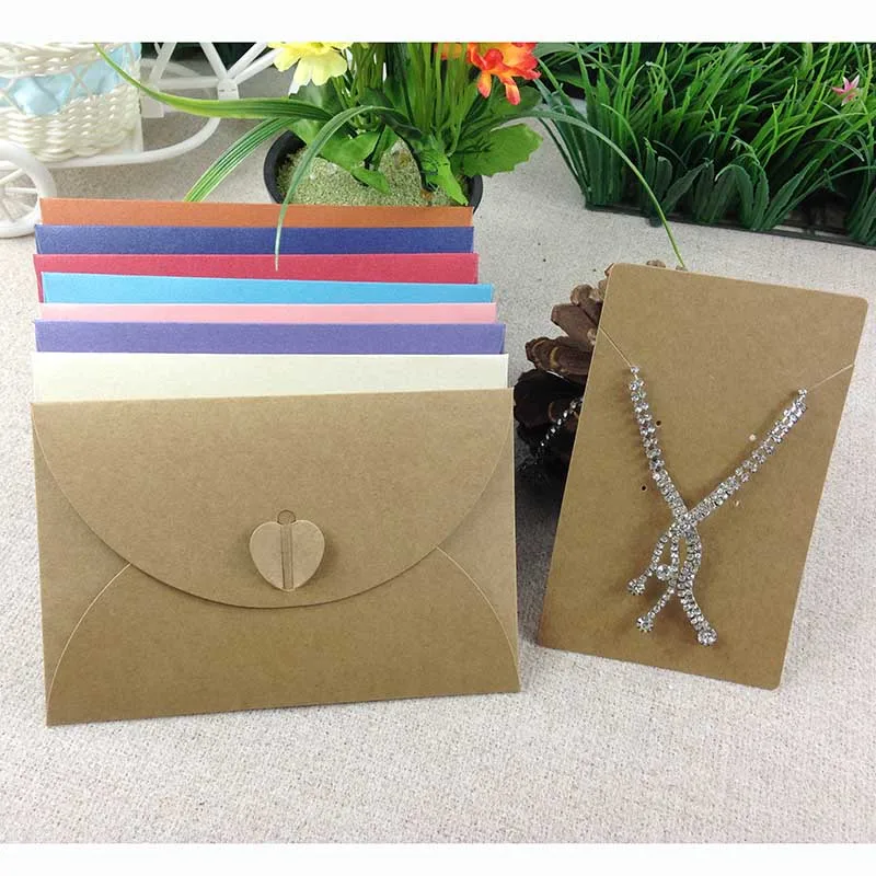 2017 Горячие 20 компл./лот цепочки и ожерелья дисплей упаковка в форме конверта Свадебные украшения высокое качество коробка можно положить