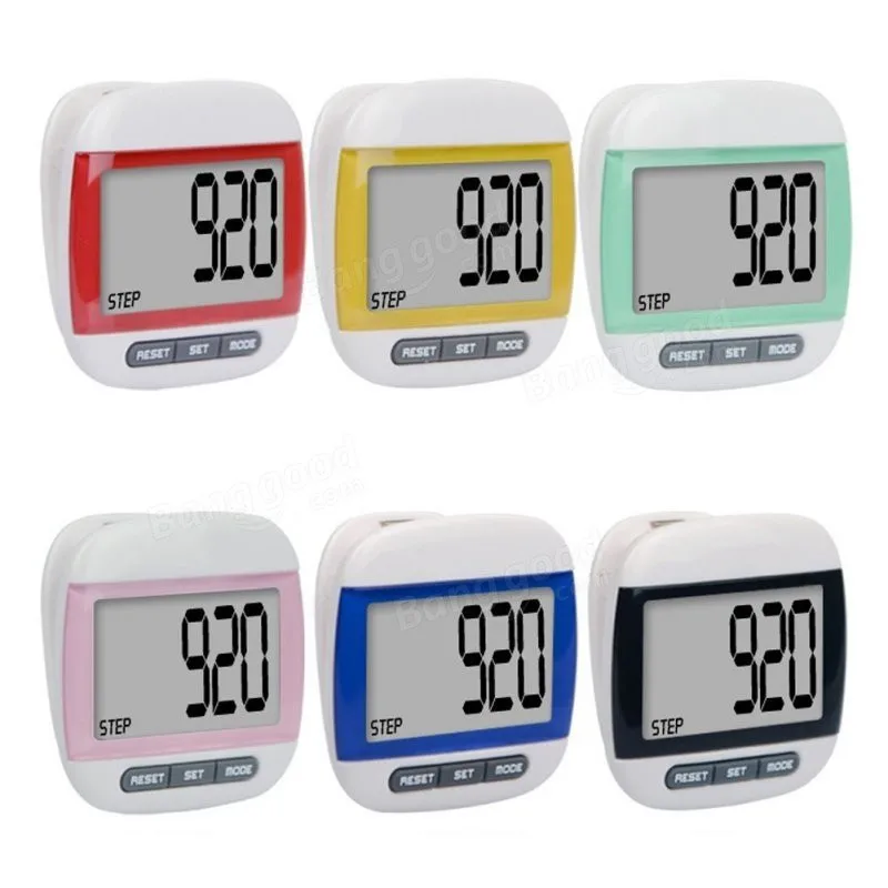 1pcs Multifuction Water Proof Digital LCD Pedometer Walking Odometer