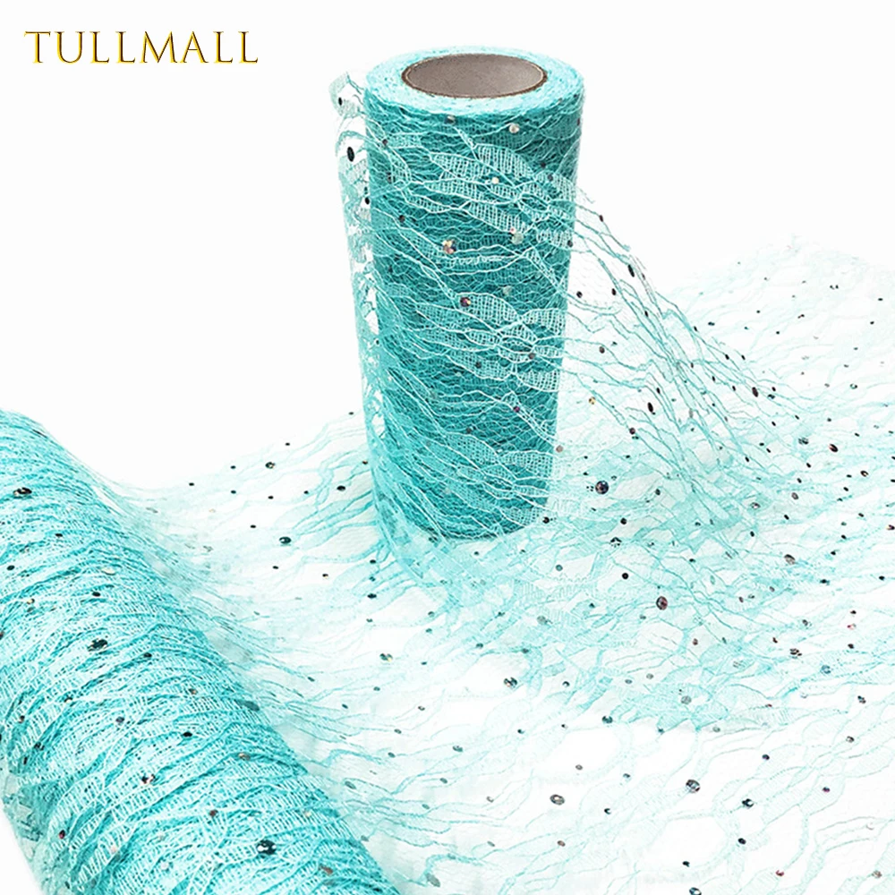 TULLMALL 30 см Ширина 10 ярдов лазерное кружево тюль рулон катушки пачка Свадебная