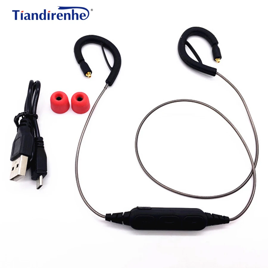 NoEnName Null MMCX For Shure SE215 SE315 SE535 SE846 Bluetooth Earphone Adapter Cable Replacement Headphone Wire with mic