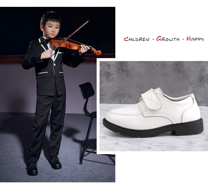 Модельные туфли для мальчика студент черный пояса из натуральной кожи детская обувь весна/осень Лоферы для женщин детские кожаные туфл