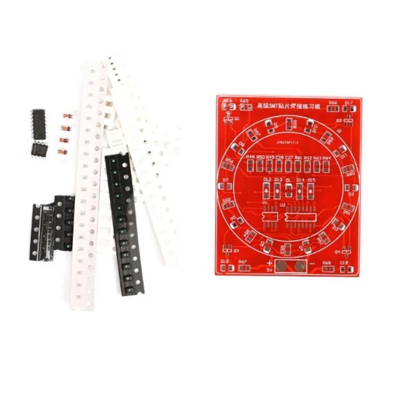 

1Set New SMD SMT DIY Components Electronic Kit for Self-Assembly Welding Practice Board Soldering Skill Training Beginner Kit