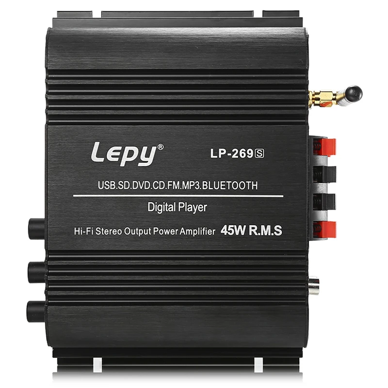 Lepy Lp-269S Bluetooth автомобильный усилитель Hi-Fi Цифровой стерео аудио 2 канала мощный звук совместим с мото компьютерным динамиком